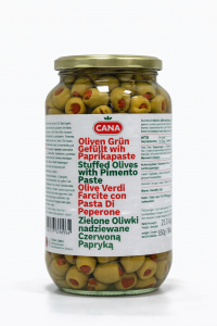 Oliven grün gefüllt mit Paprikapaste CANA