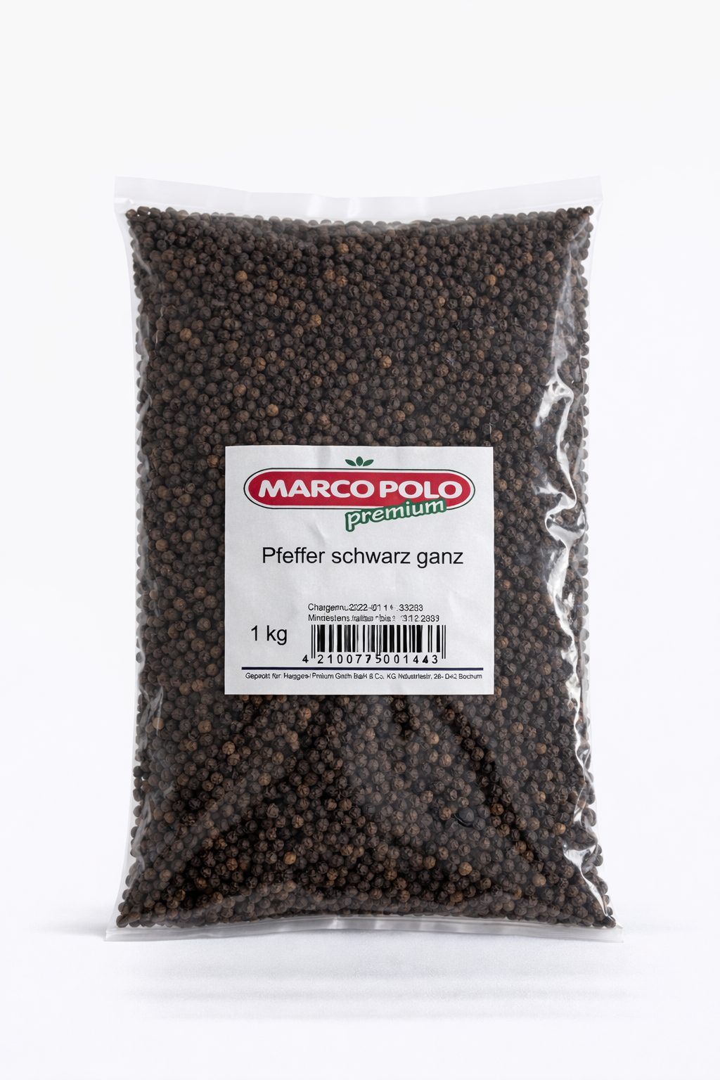 Pfeffer schwarz ganz 1kg Btl